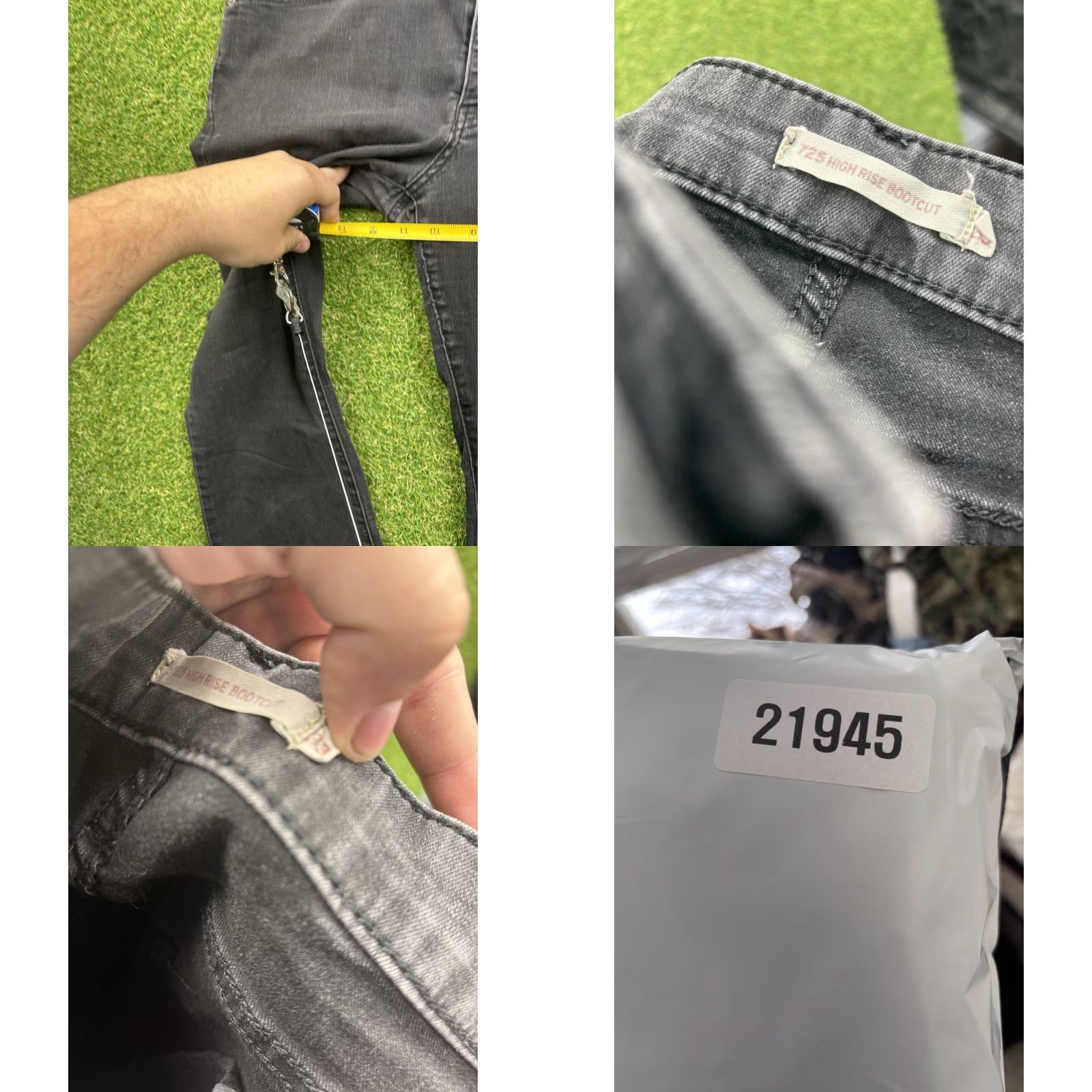 Levi's Levis 725 Jeans Womens 33 Boot Cut High Rise Dark Wash Denim Stretch 33x30 Size 24" / US 00 / IT 34 - 8 Thumbnail