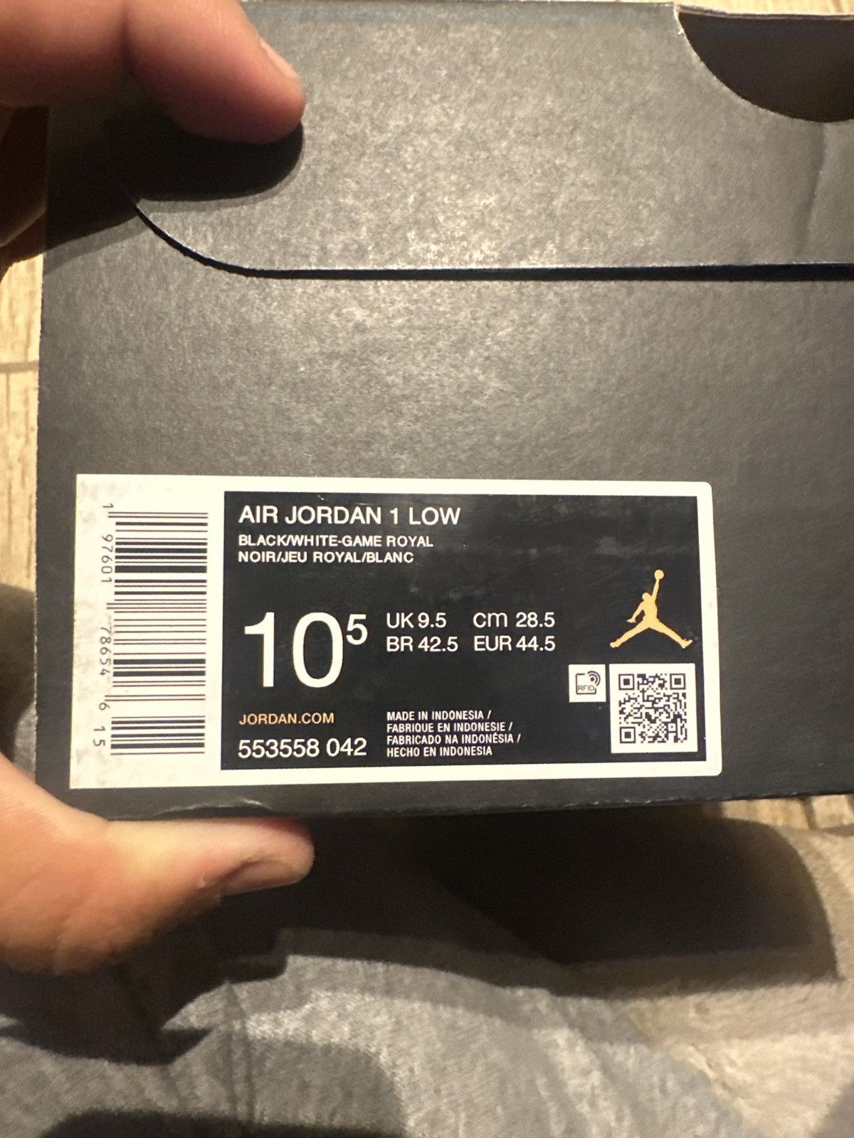 Jordan Brand × Nike Air jordan 1 low royal toe Size US 10.5 / EU 43-44 - 6 Thumbnail