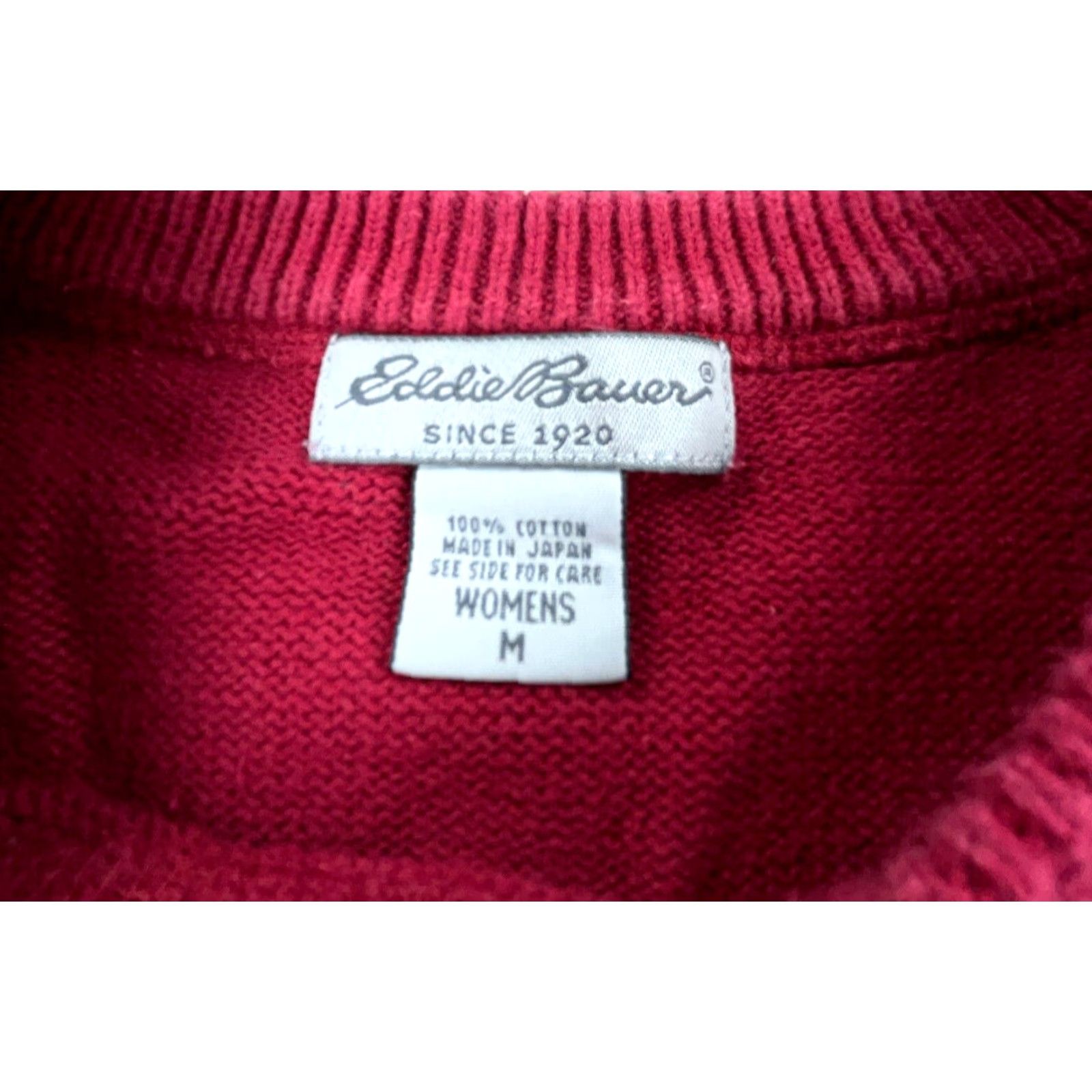 Eddie Bauer Eddie Bauer Sweater Women Medium Red Heavy Knit Pullover Crewneck Y2K Size M / US 6-8 / IT 42-44 - 2 Thumbnail