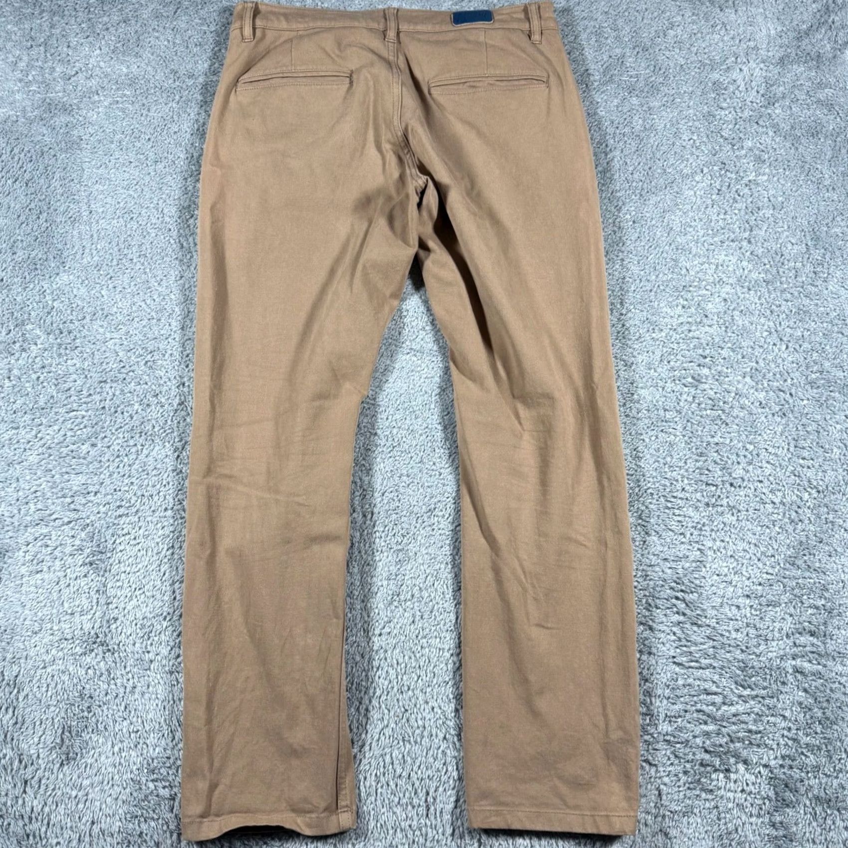 Vintage Mugsy Belmonts Chinos Pants Men 31x30 (31x28) Comfort Stretch Brown Size US 31 - 6 Thumbnail