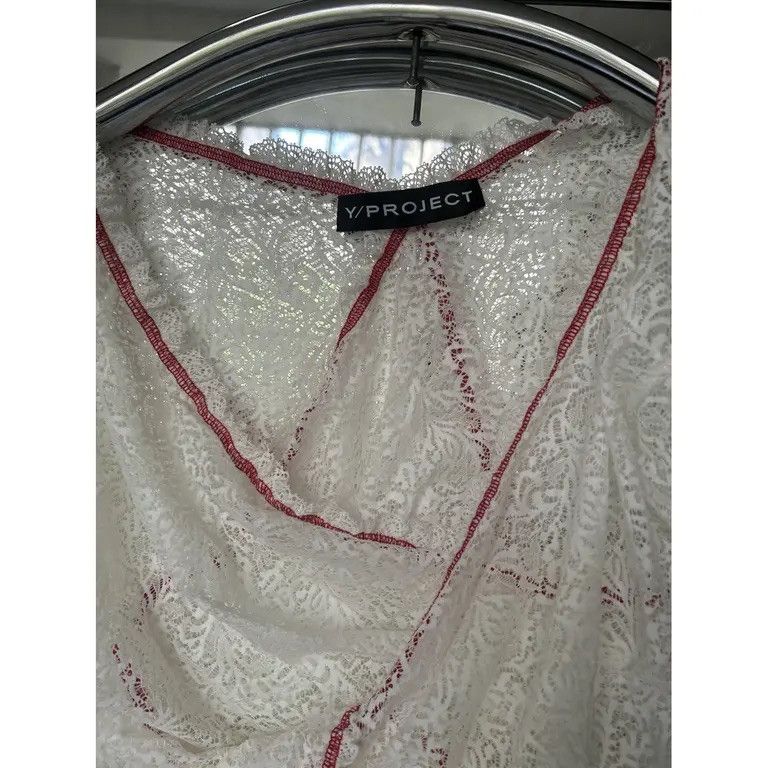 Y/Project Twisted Lace L/S Top, White Medium FR38 Size M / US 6-8 / IT 42-44 - 3 Thumbnail