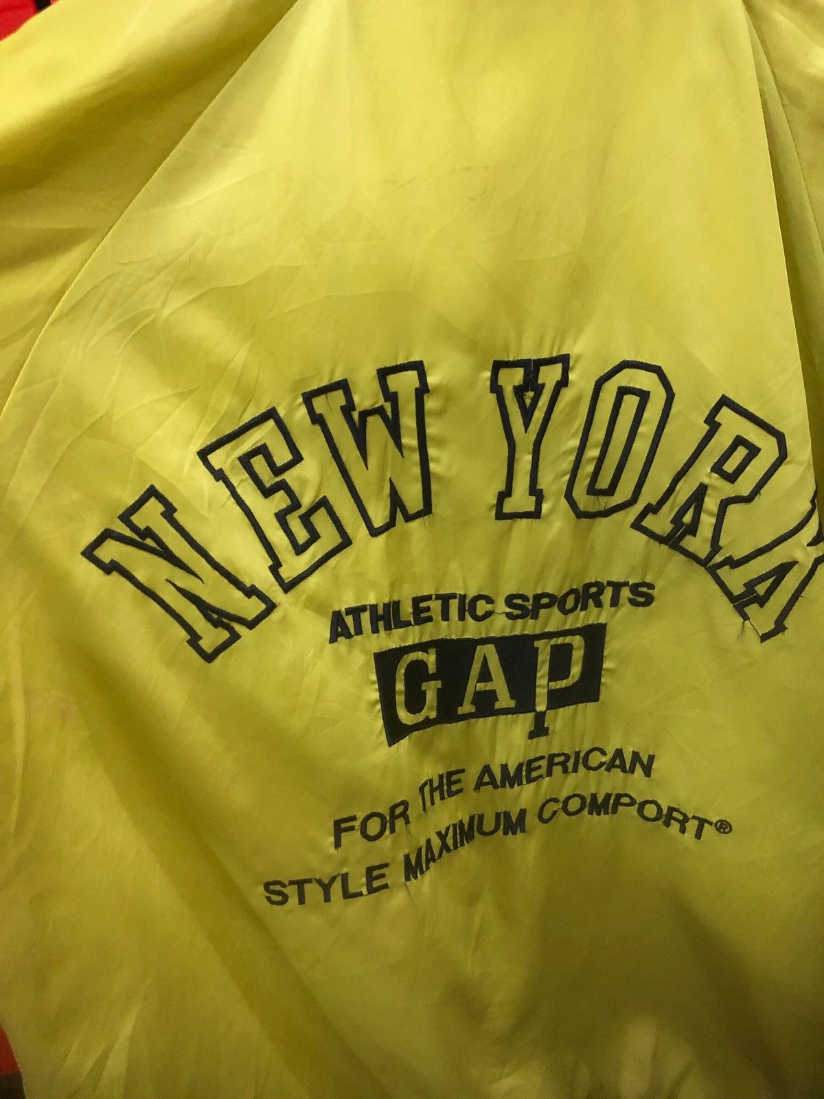 Gap × Vintage Vintage Gap New York Athletic Sports Snap Button Jacket Size US L / EU 52-54 / 3 - 4 Thumbnail