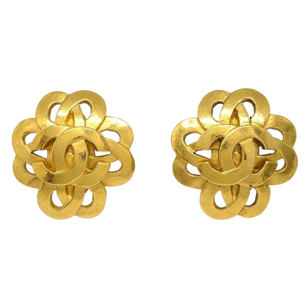 Chanel Chanel Vintage CC Earrings Metal Size ONE SIZE - 1 Thumbnail