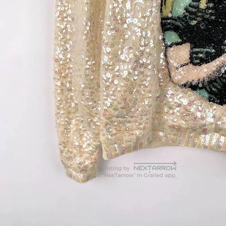 Gucci Gucci Beige Sequin Snow White Sweater. Size US S / EU 44-46 / 1 - 5 Thumbnail