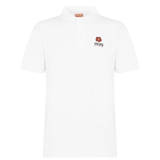 image of Kenzo O1G2R1Mq0424 Crest Polo Shirts In White, Men's (Size XL)