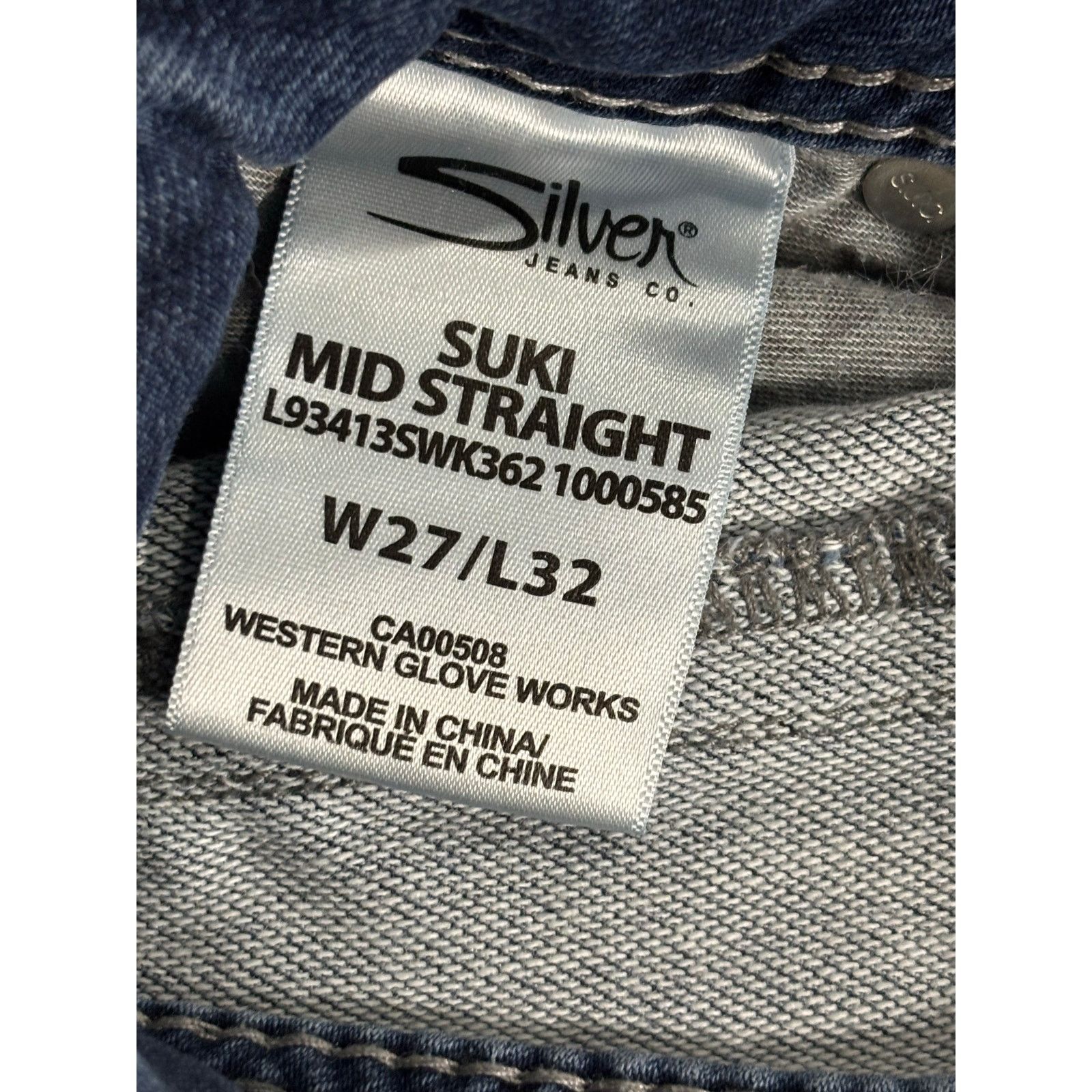 The Unbranded Brand Silver Jeans Suki Mid Straight Women’s 27x32 Stretch Jeans Size 27" / US 4 / IT 40 - 6 Thumbnail