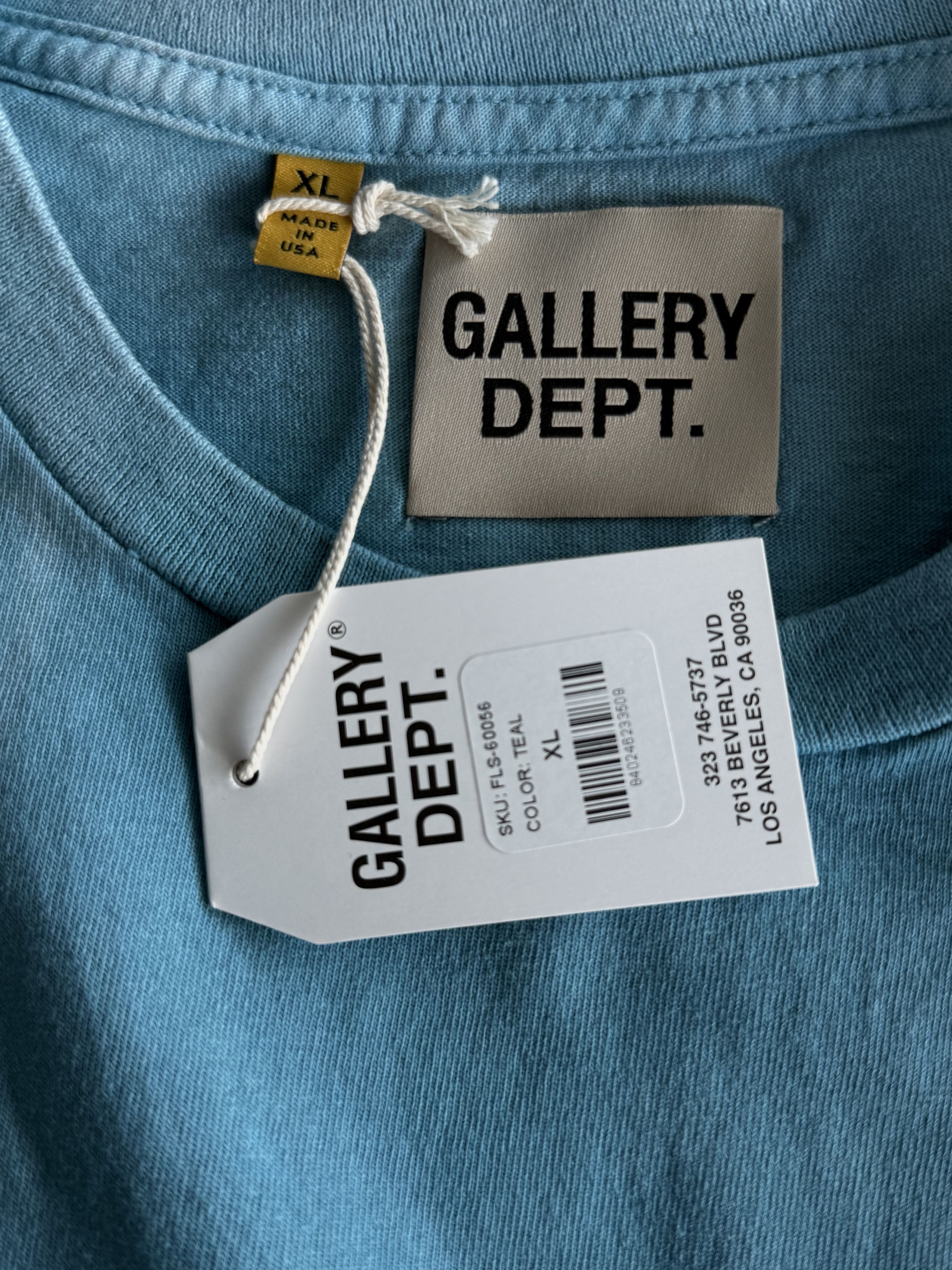Gallery Dept. Faded Blue & Black French Logo Longsleeve T-Shirt Size US XL / EU 56 / 4 - 3 Thumbnail