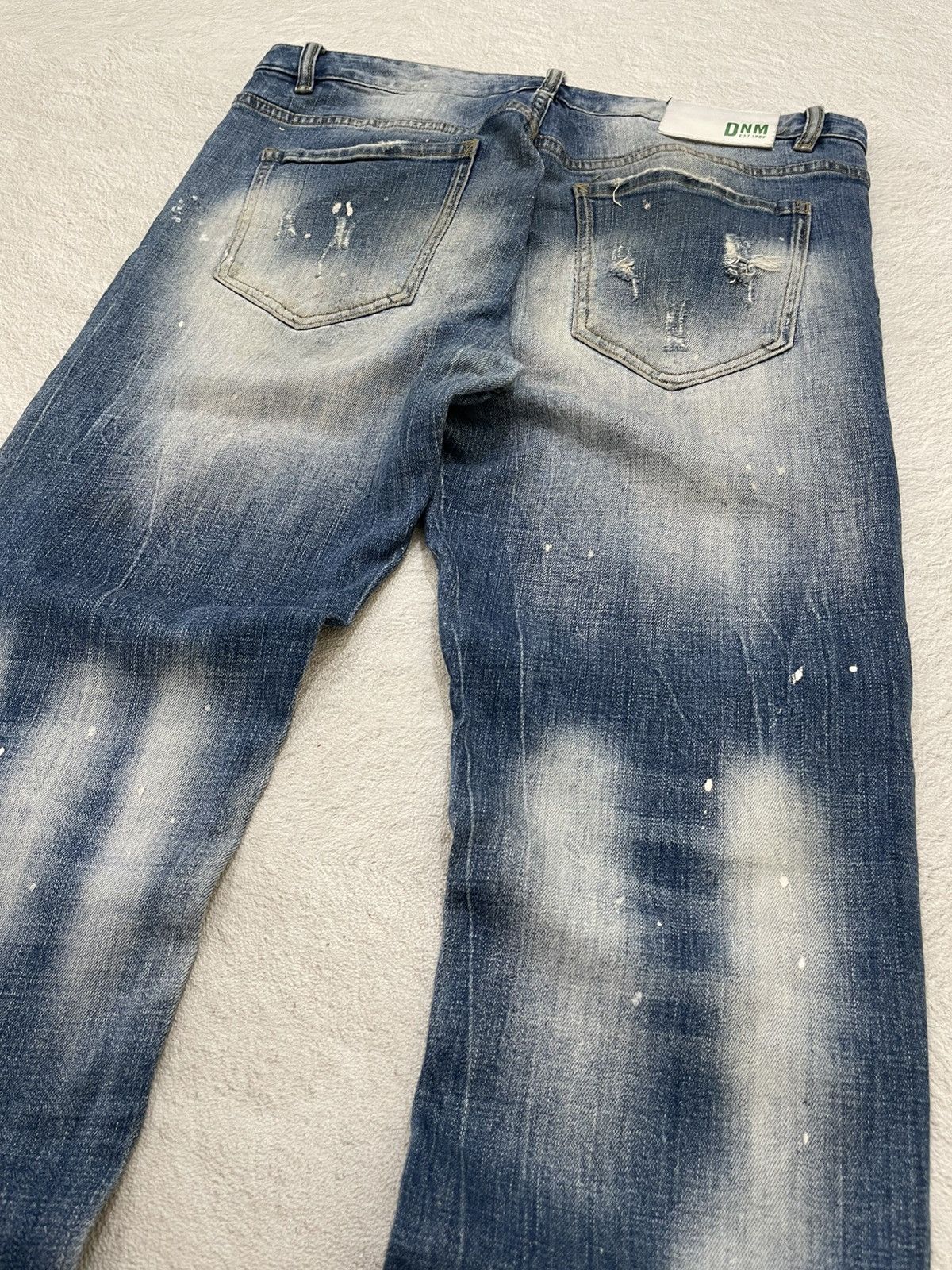 Japanese Brand 2000s Rare Distressed Denim Stonewash Slimfit Size US 34 / EU 50 - 5 Thumbnail