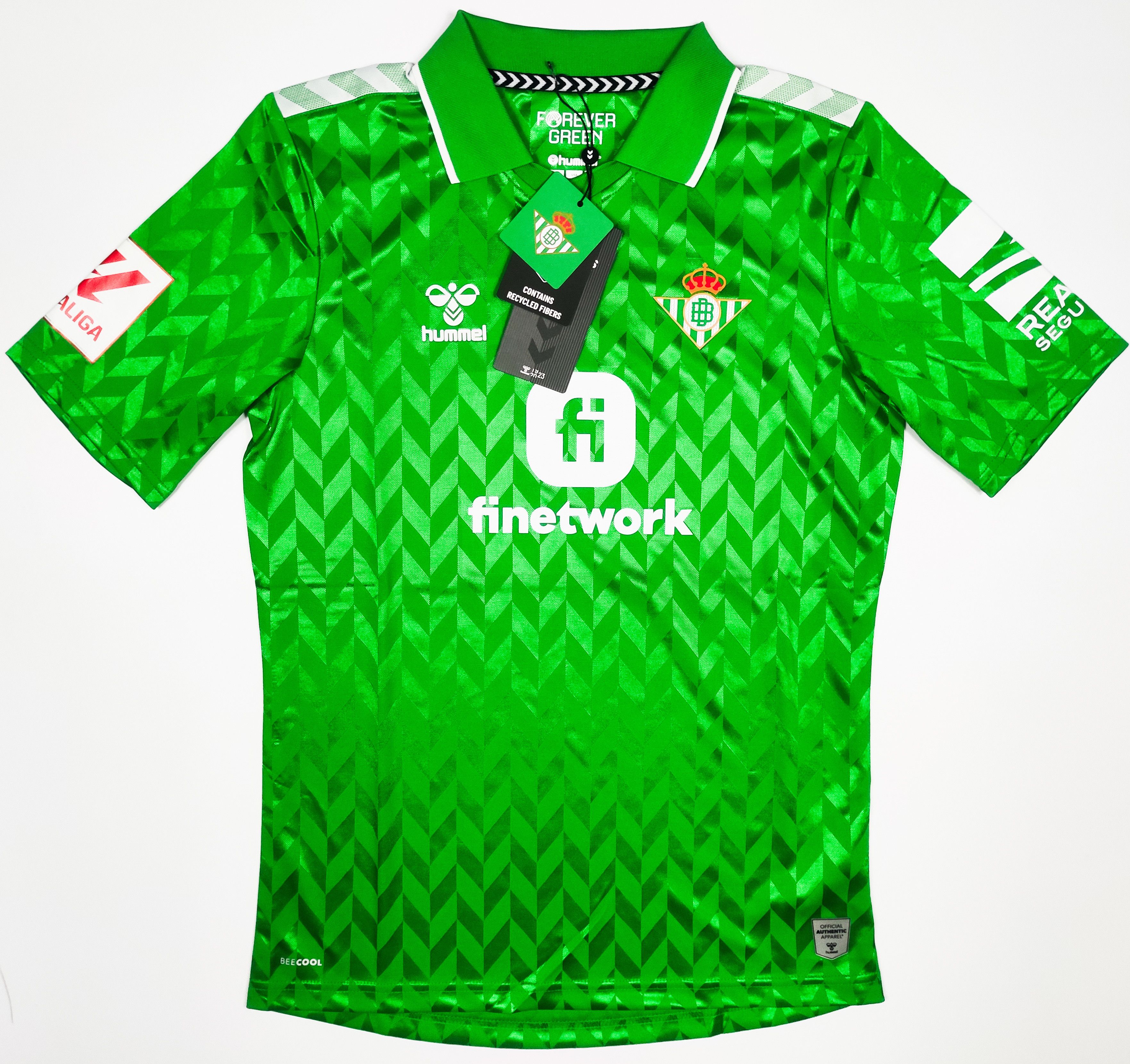 Hummel BNWT Real Betis 2023 2024 Hummel Away Shirt Size US S / EU 44-46 / 1 - 1 Thumbnail
