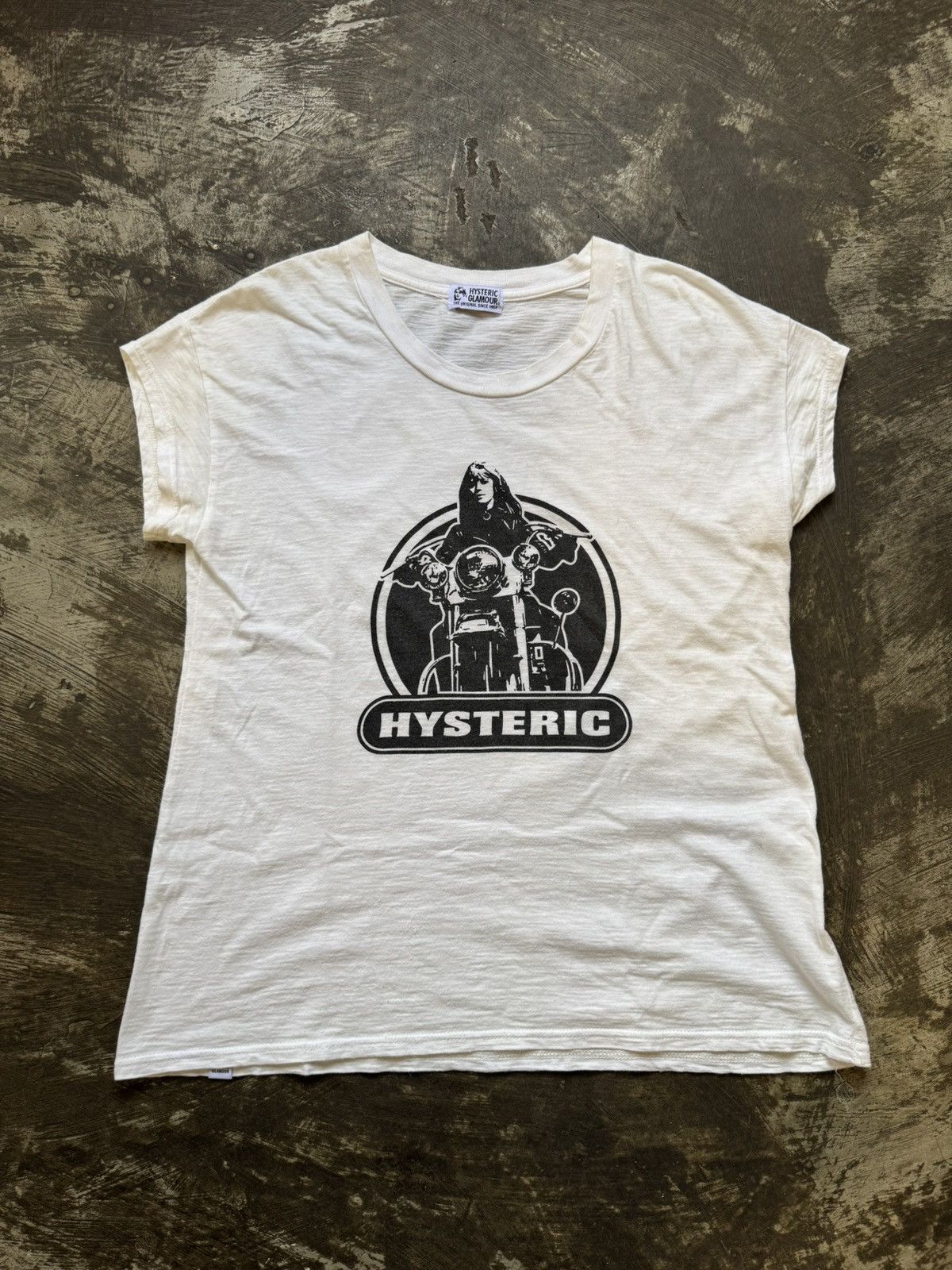 HYSTERIC GLAMOUR SEXY WOMEN RIDING MOTORCYCLE T SHIRT