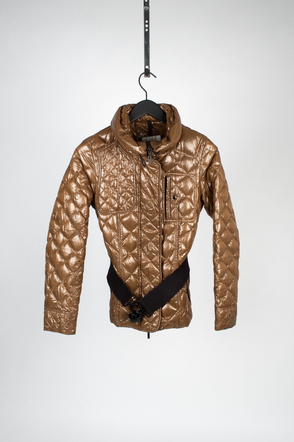 image of H4138 Moncler Brest Women Belted Jacket Size 1 (S)