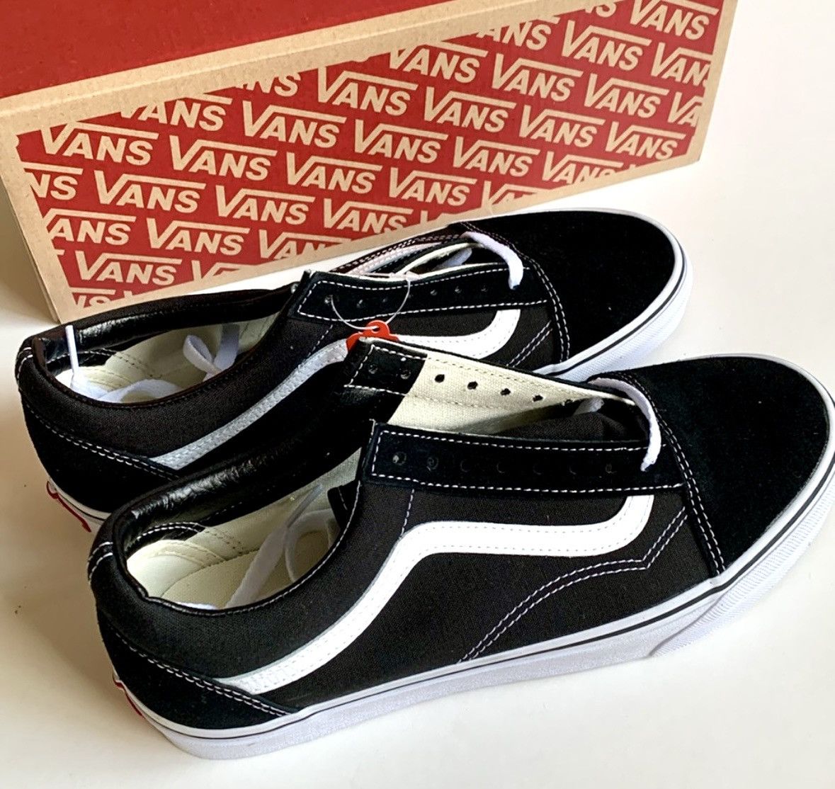 Vans Vans Old Skool Shoes Black White Low Top Sneakers Size US 12 / EU 45 - 10 Thumbnail