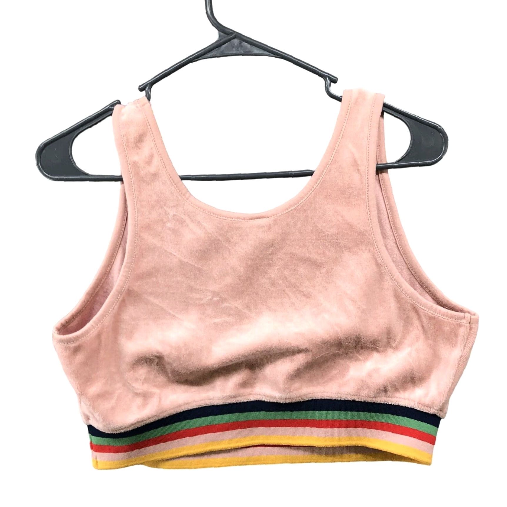 Vintage Wild Fable Sports Bra Womens Medium M Pink Cotton Blend Training Yoga Size ONE SIZE - 2 Thumbnail