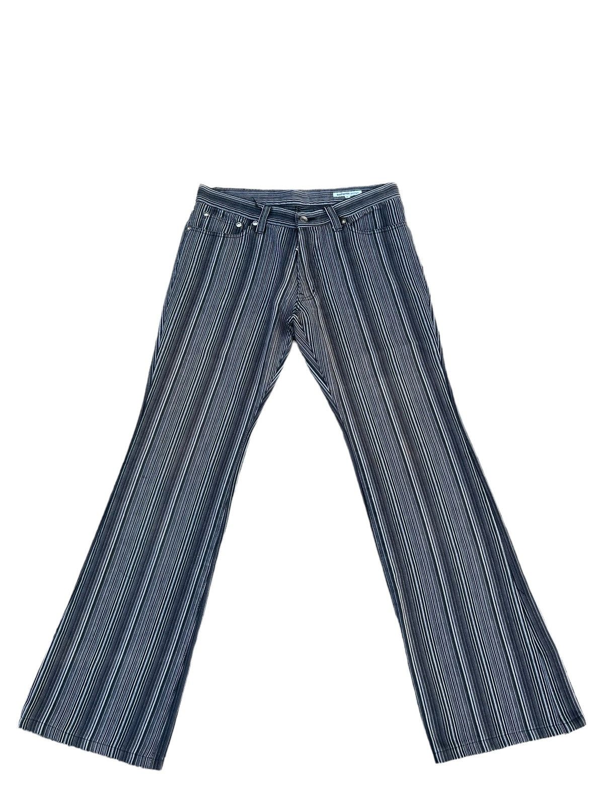 Vintage Semantic Design Japan Striped Pant Flare Jeans Size US 30 / EU 46 - 1 Thumbnail