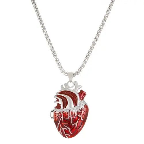 Other Vintage Red Heart Necklace Size ONE SIZE - 2 Thumbnail