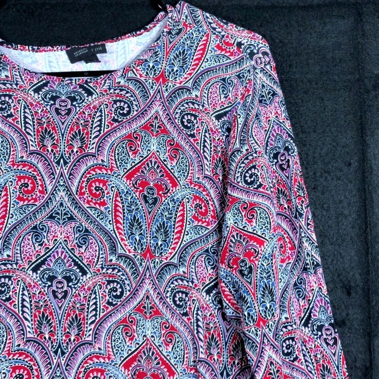 J. Jill J. Jill Blouse Tunic Long Sleeve Multicolored Wearever Collection L Blue Casual Workwear Women Shirt Printed Knit Jersey Stretch Maglother Size L / US 10 / IT 46 - 5 Thumbnail