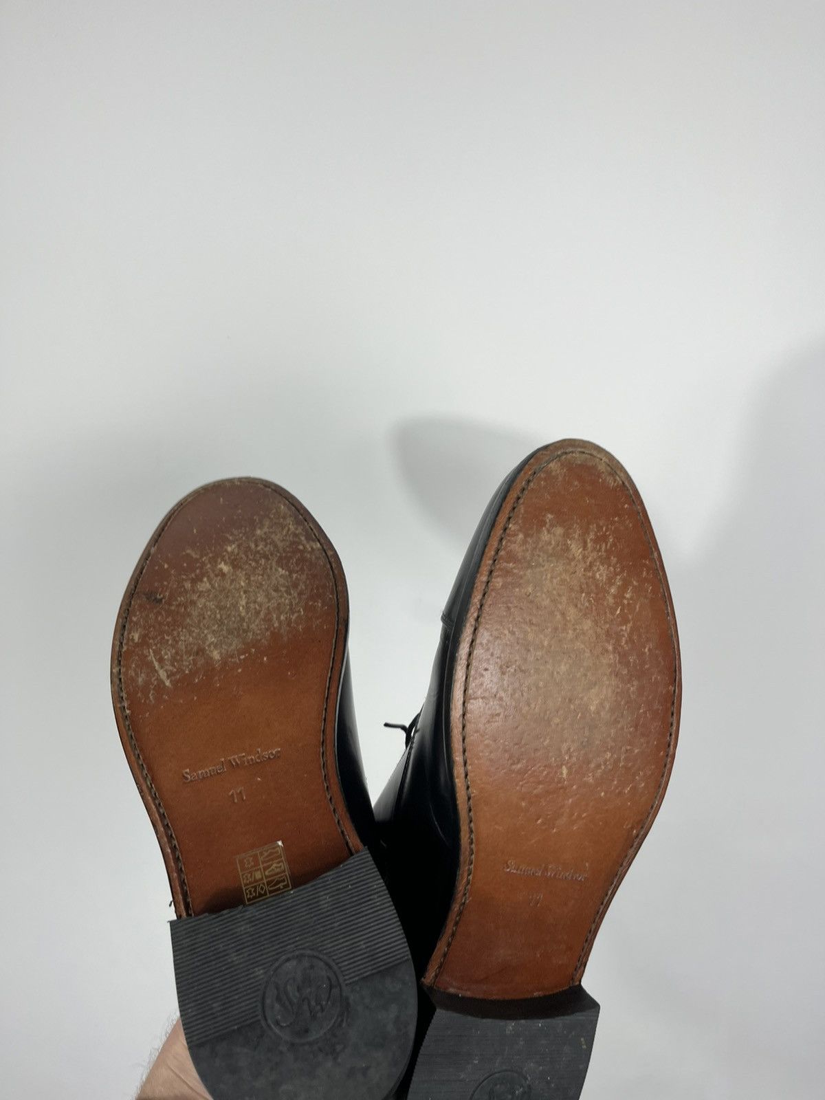 Other Samuel Windsor l Leather Toe Oxford Formal Dress Shoes US 11 Size US 11 / EU 44 - 17 Thumbnail