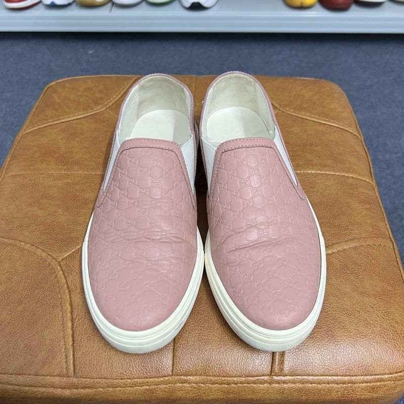Gucci Gucci Pink Leather Fashion Slip-On Shoes Size US 6 / IT 36 - 2 Thumbnail