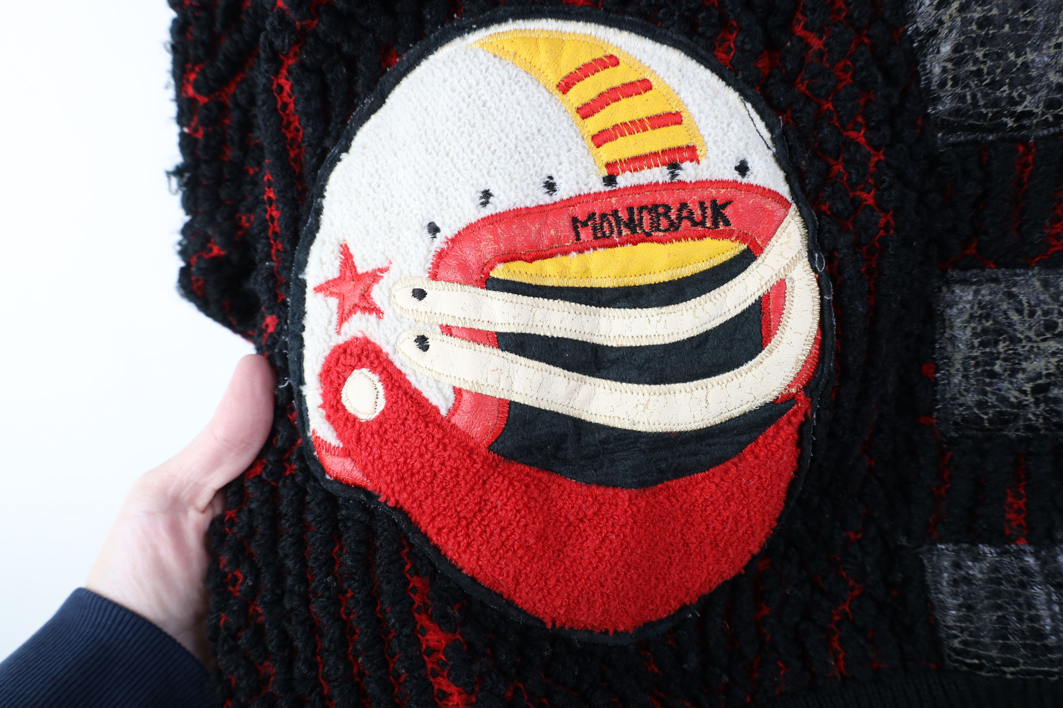 Vintage Vintage 90s Streetwear Trim Chunky Knit Football Sweater Size US M / EU 48-50 / 2 - 7 Thumbnail