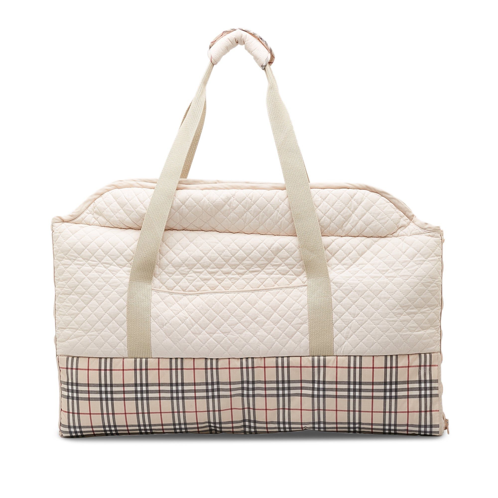 image of Burberry House Check Baby Changing Bag in Brown, Women's