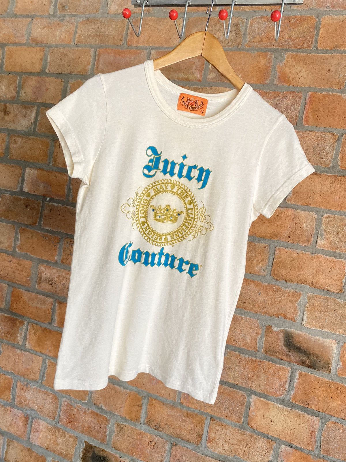 image of Juicy Couture Logo Tee in White, Women's (Size Small)