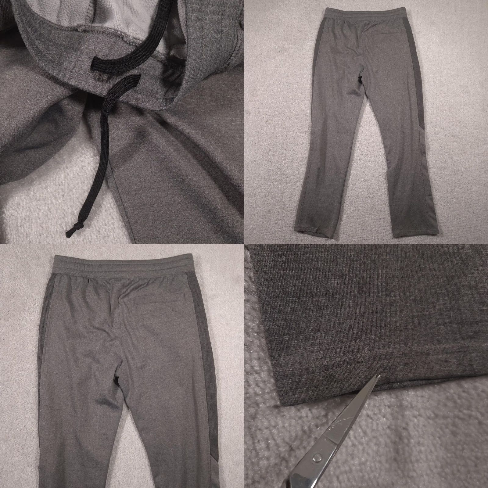 Hurley Hurley Pants Mens S Gray Fleece Joggers Sweatpants Pockets Side Stripe Logo Adjustable Waist Size US 29 - 9 Thumbnail