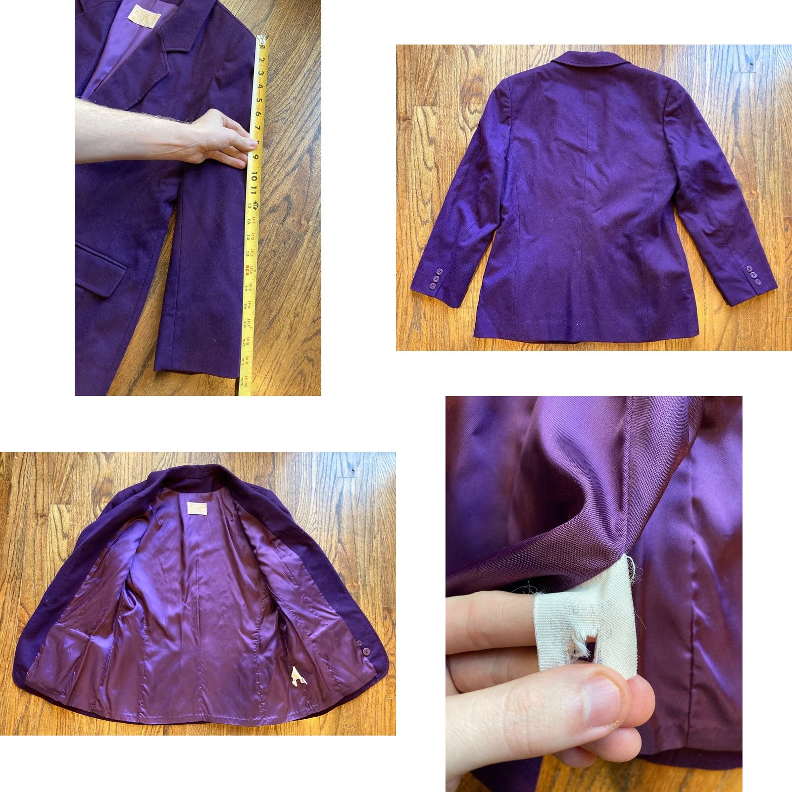 Pendleton VINTAGE Pendleton Blazer Womens Size 10 Purple Wool Lined 2-Button Notch Jacket USA Made Size L / US 10 / IT 46 - 8 Thumbnail