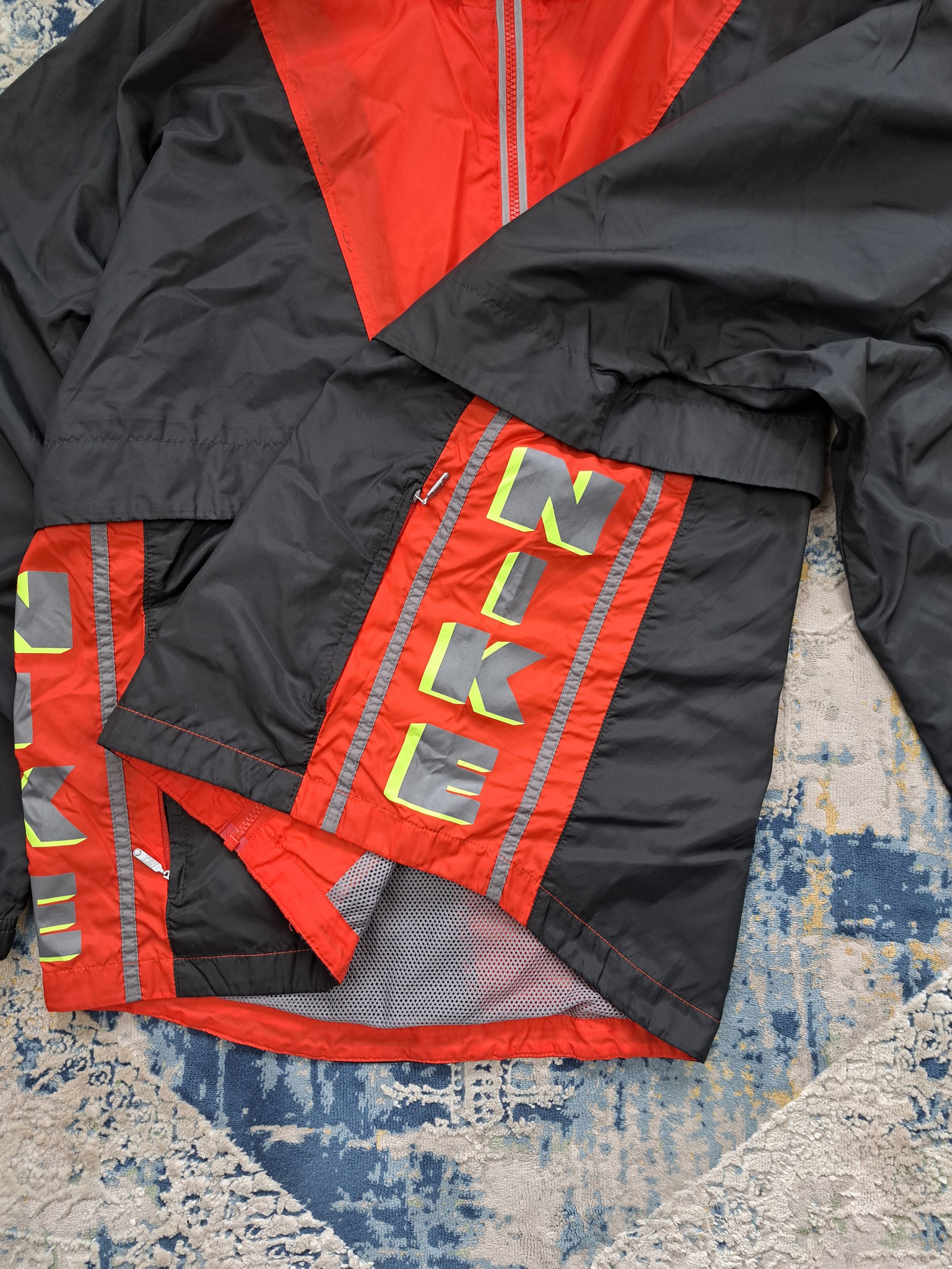 Nike VTG 90s Nike Reflective Nylon Track Suit Techno Rave Neon Size US XL / EU 56 / 4 - 3 Thumbnail