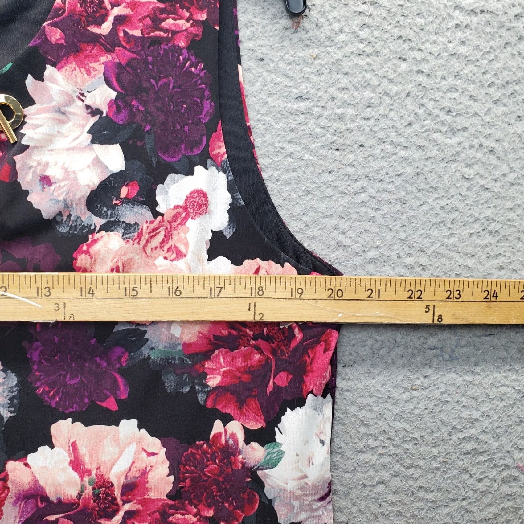 Calvin Klein Calvin Klein Tank Top Womens XL Multicolor Floral Stretch Sleeveless V Neck - Casual Shirt Womens XL Floral Tank Size XL / US 12-14 / IT 48-50 - 4 Thumbnail