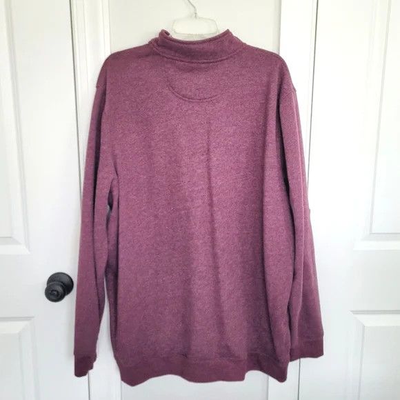 Croft & Barrow Extra Soft Fig Heathered 1/4 Zip Fleece Size US XXL / EU 58 / 5 - 6 Thumbnail
