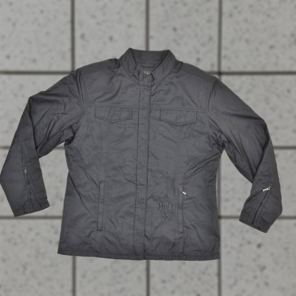 Harley-Davidson Women's Nylon Jacket Black Lightweight Embroidered Back Size L