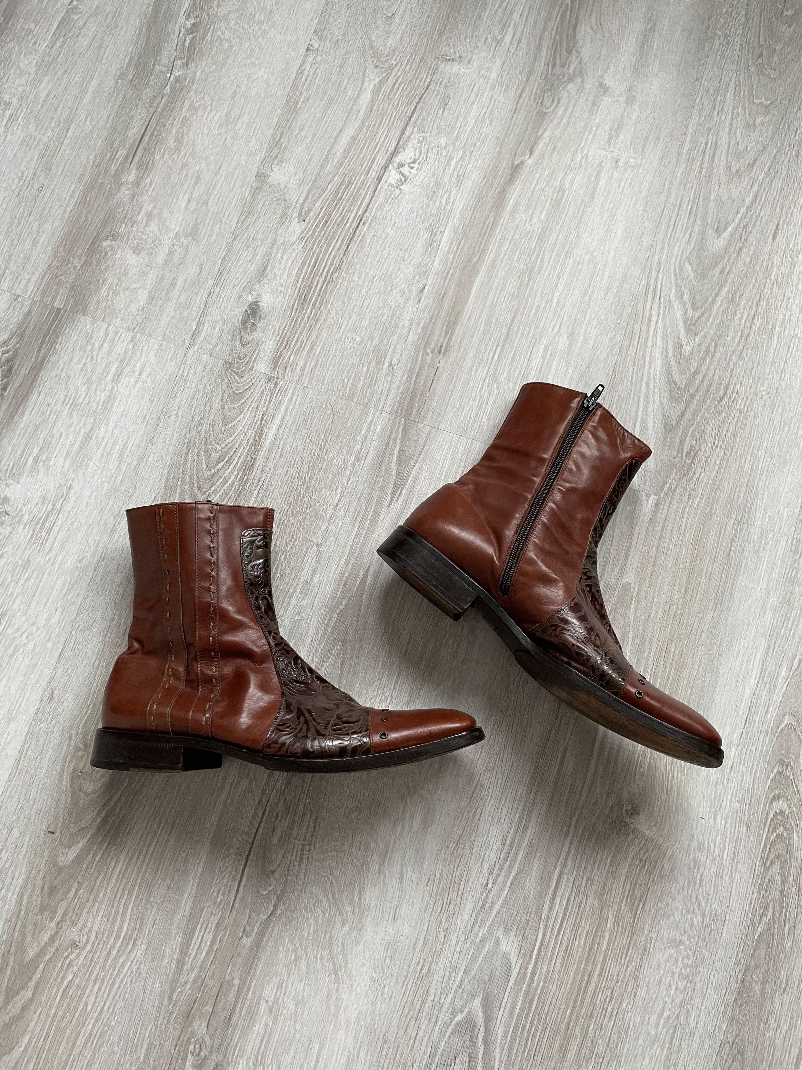 John Richmond John Richmond Texas Leather Boots Size US 11 / EU 44 - 4 Thumbnail