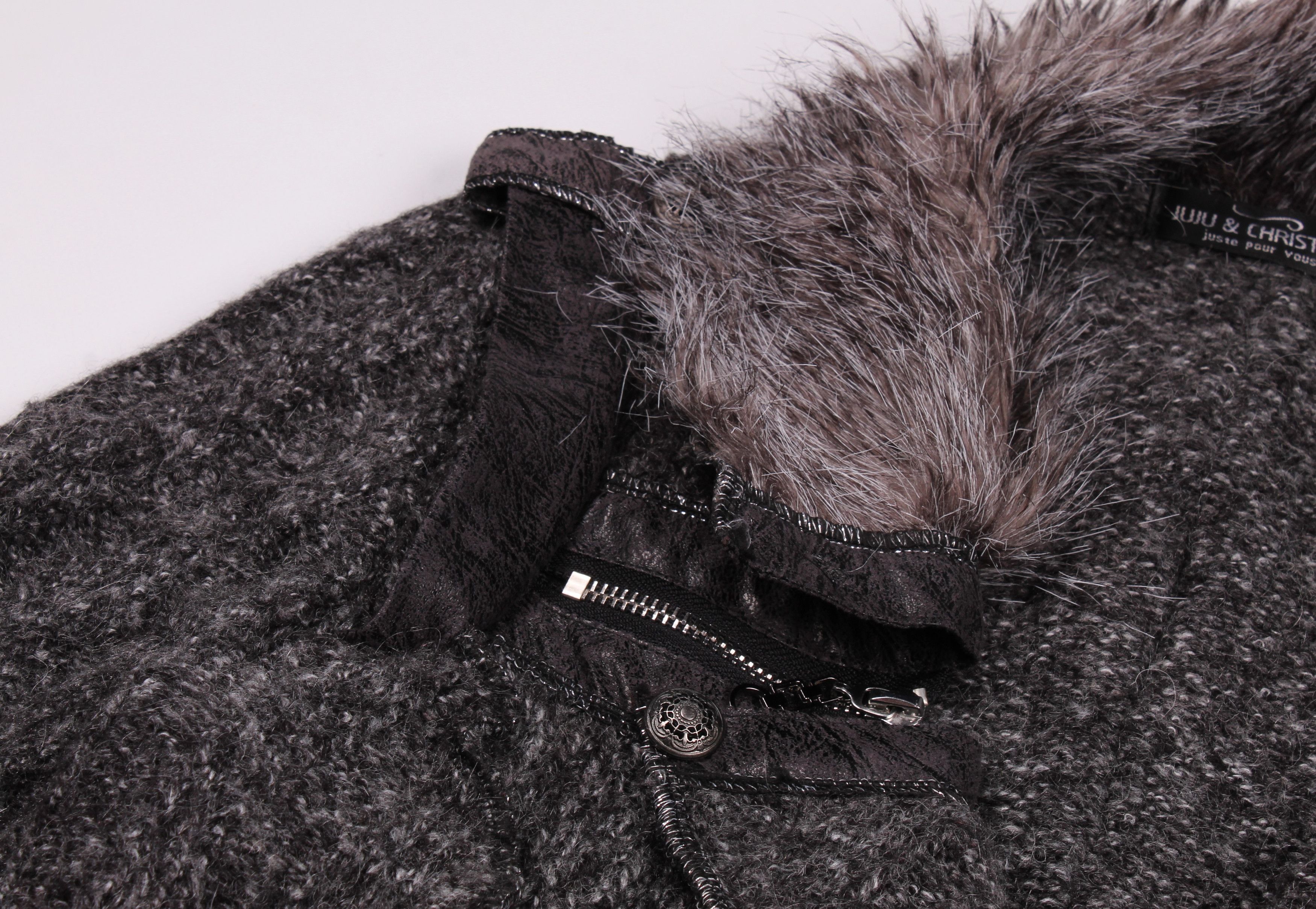 Vintage Vintage Juju & Christine French Grunge Faux Fur Cardigan Size M / US 6-8 / IT 42-44 - 5 Thumbnail
