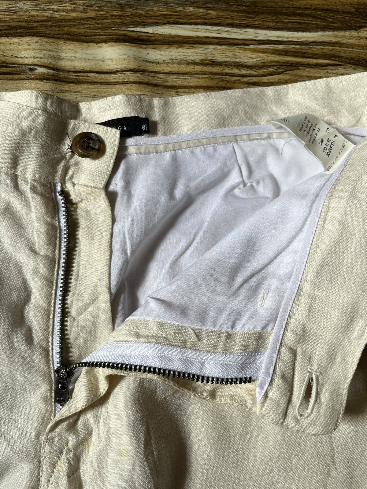 GOSTAR DE FUGA 🇯🇵Linen Shorts Casual Pant in White Size US 33 - 9 Thumbnail