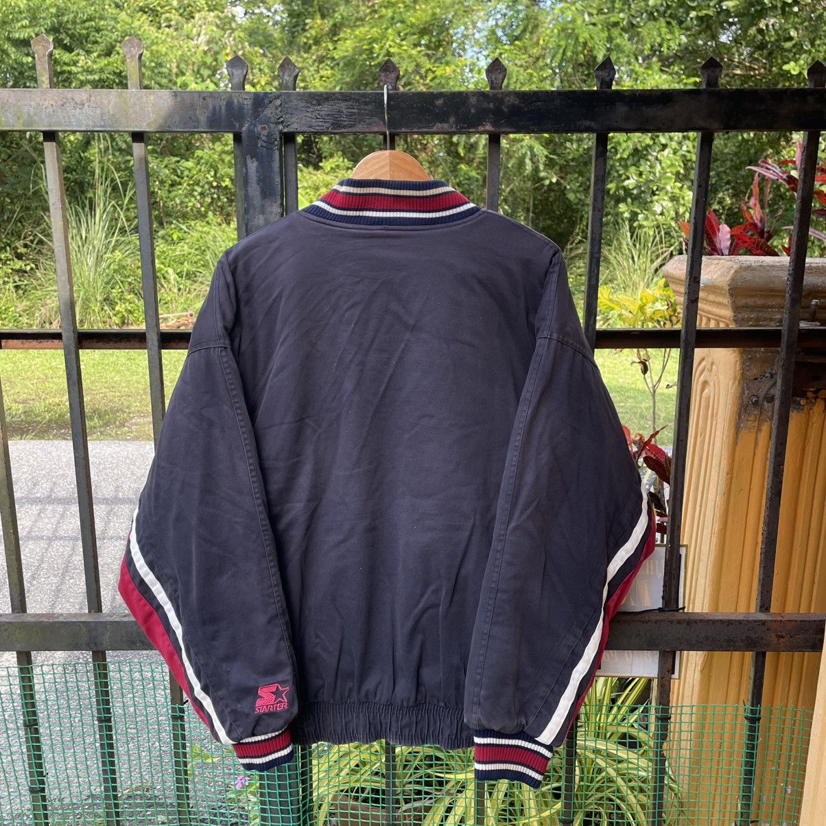 Starter 🔥Vintage Starter Big Spellout Sherpa Inside Bomber Jacket Size US XL / EU 56 / 4 - 2 Thumbnail