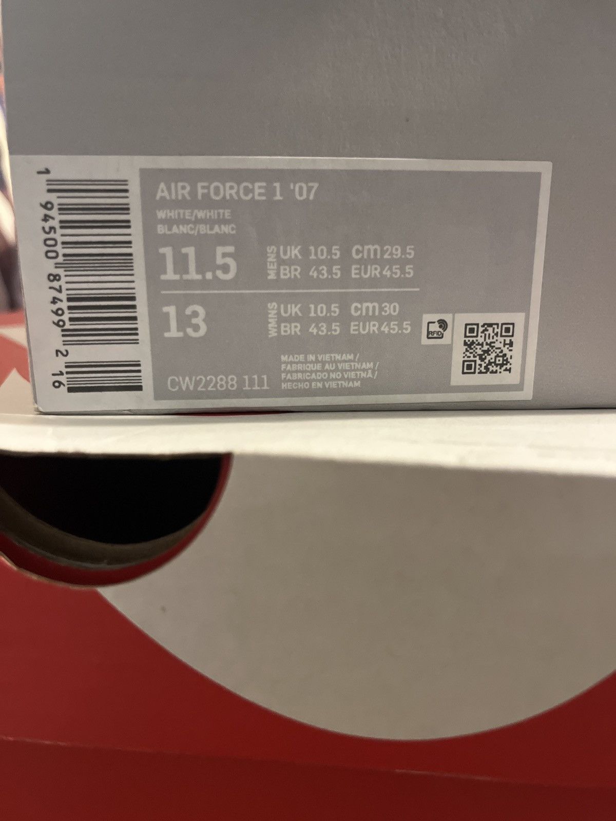Nike Air Force 1 ‘07 Size US 11.5 / EU 44-45 - 5 Thumbnail