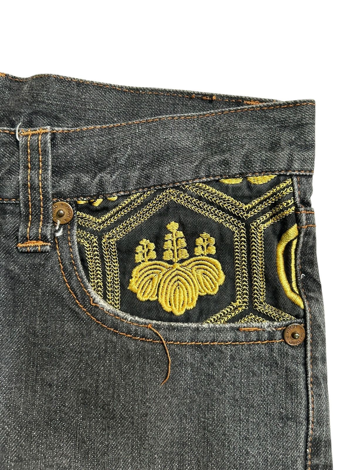 Japanese Brand Karakuri Tamshii Inspired Multi Pocket Denim Jeans Rare Size US 29 - 7 Thumbnail