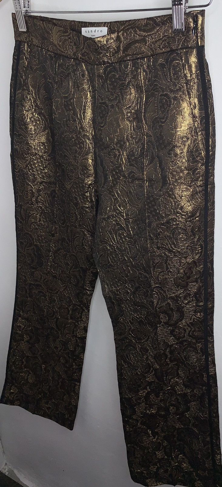 Sandro Sandro paris Goldy Brocade Cropped Pants Size 25" / US 0 / IT 36 - 3 Thumbnail