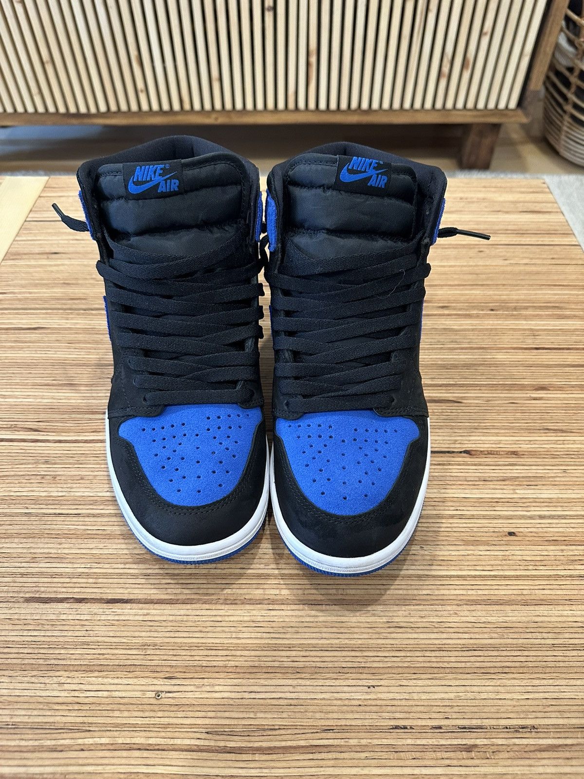 Jordan Brand Air Jordan 1 Retro high OG Black & Royal Blue Size US 9.5 / EU 42-43 - 3 Thumbnail