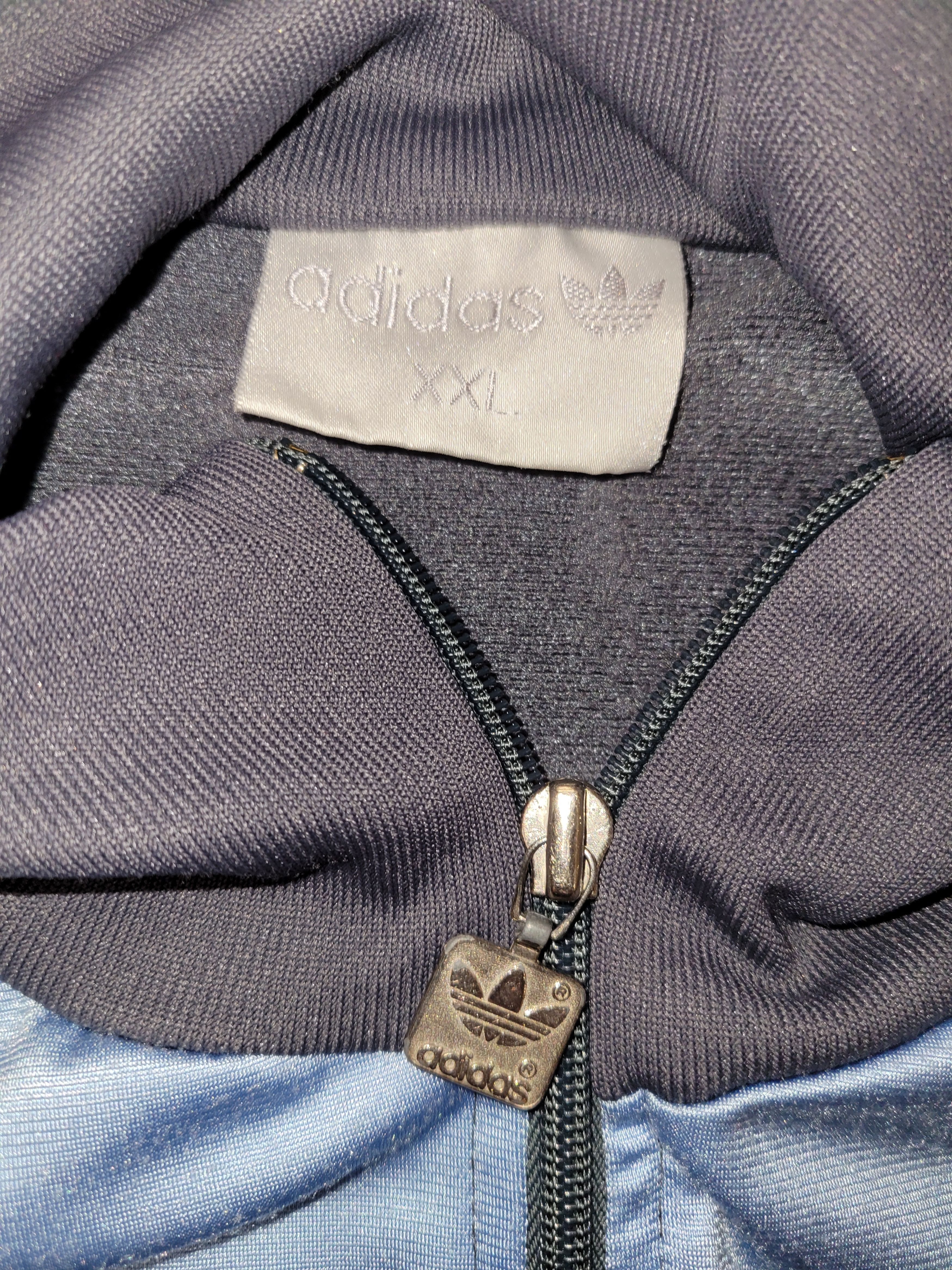 Adidas Vintage 90s Adidas track jacket, XL blue/gray Size US XL / EU 56 / 4 - 3 Thumbnail