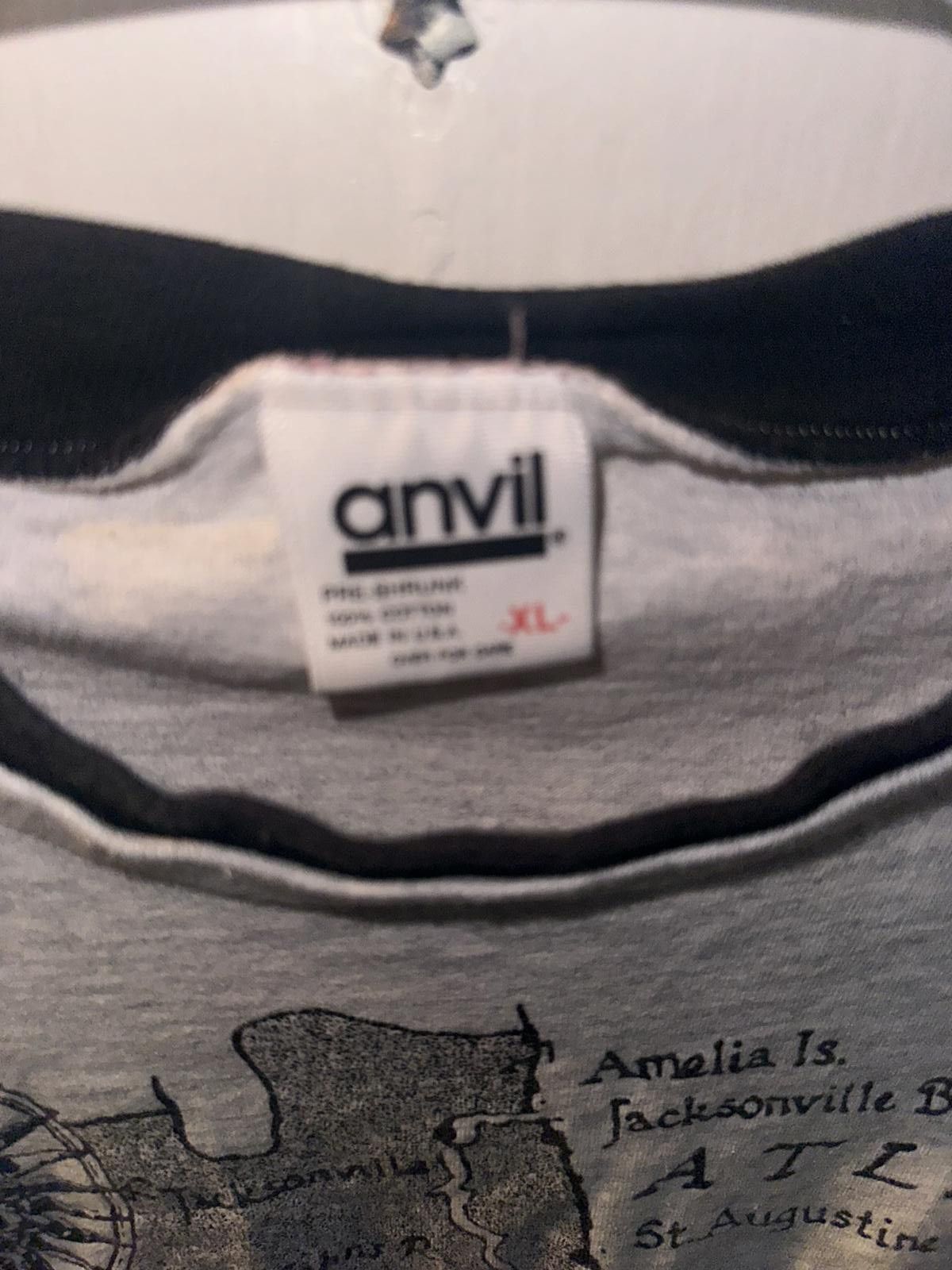 Anvil Vintage Florida Map T-Shirt on Black Bar Anvil Size XL Size US XL / EU 56 / 4 - 3 Thumbnail