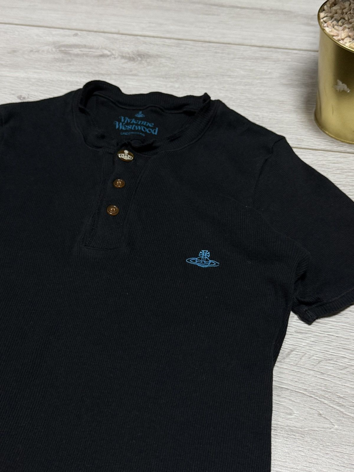 Vivienne Westwood Vivienne Westwood made Japan orb buttons shirt slim ribbed Size US M / EU 48-50 / 2 - 6 Thumbnail