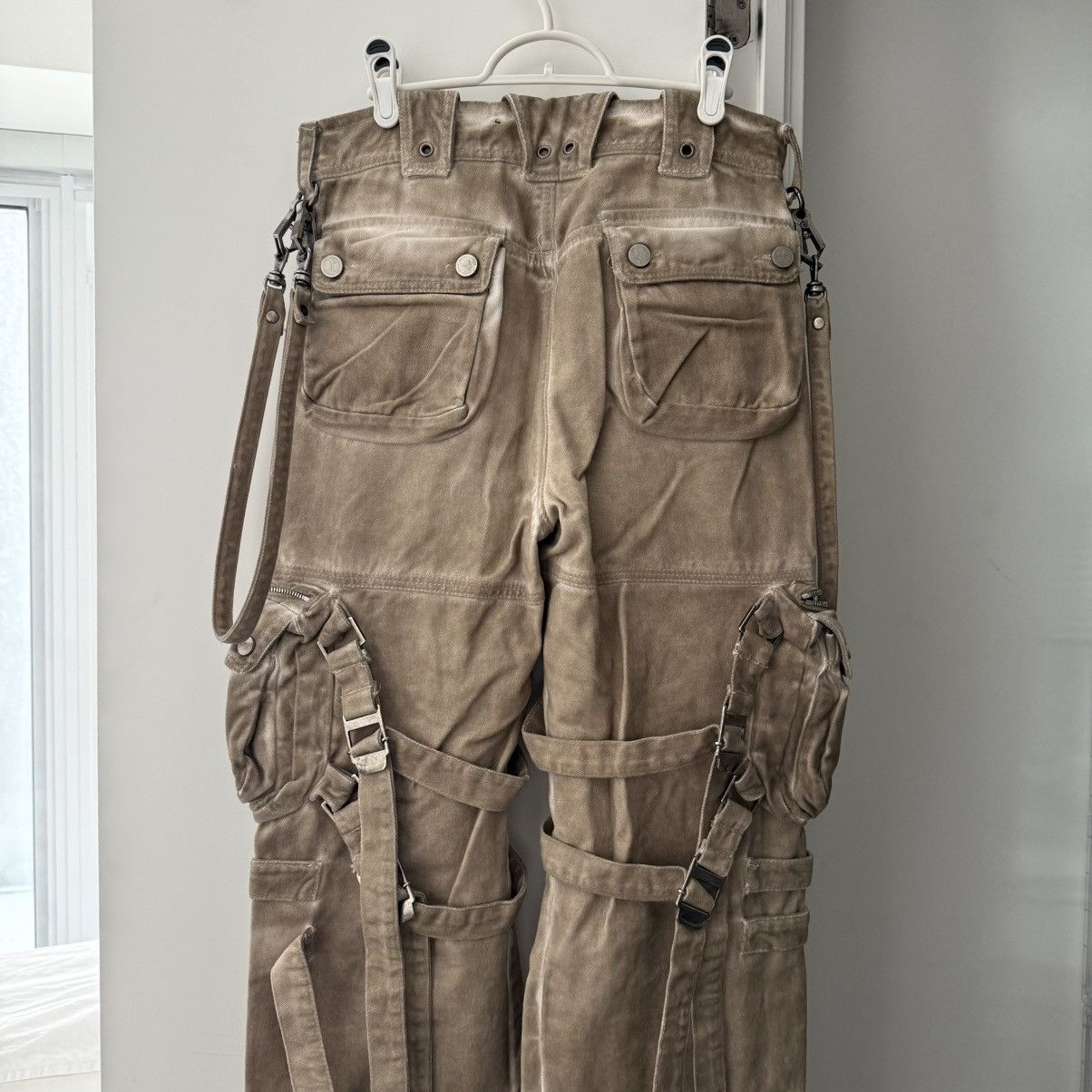 SHINE LUXURY OG Sample 1/1 – “Subhumane” Flared Kombat Cargo Pants Size US 32 / EU 48 - 11 Thumbnail