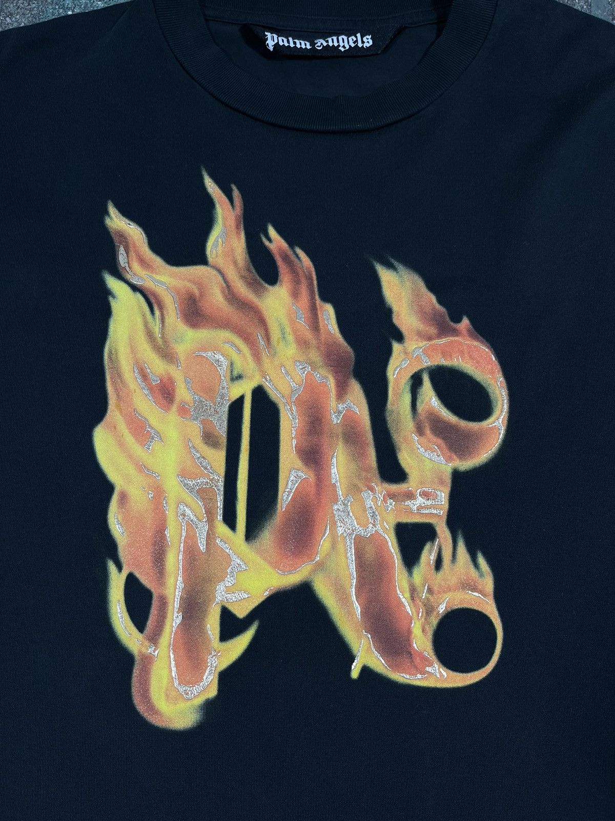 Palm Angels PALM ANGELS BURNING MONOGRAM T-SHIRT size small Retail $495 Size US S / EU 44-46 / 1 - 5 Thumbnail