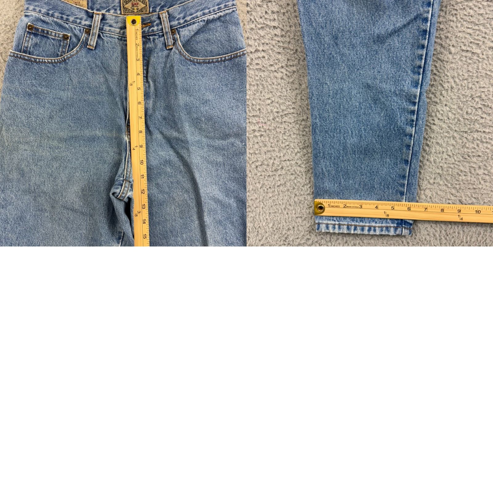 Express VINTAGE Express Jeans Womens 11/12 Blue High Waist Tapered 80s 90s Grunge 30x30 Pants Mens Girls Size 32" / US 10 / IT 46 - 9 Thumbnail
