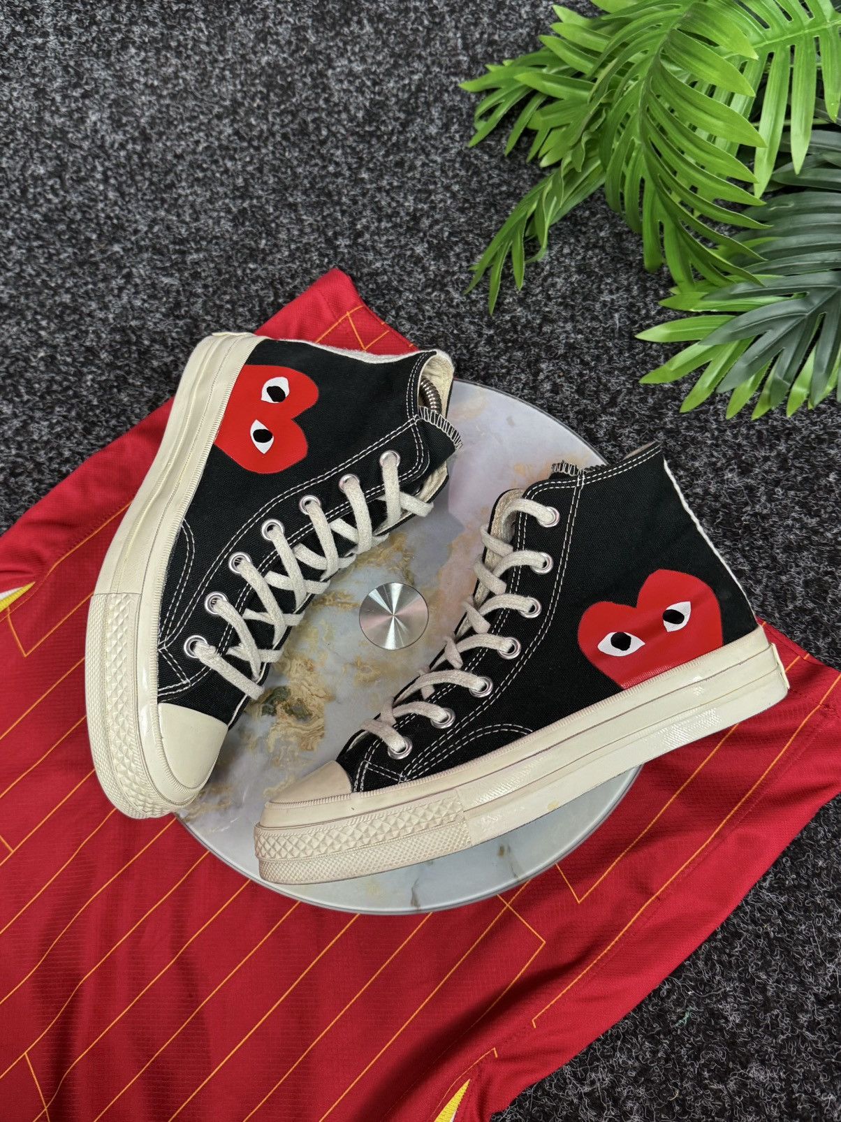 Comme des Garcons PLAY Comme des Garcons Play X Chuck 70 Shoes Black Size US 7 / IT 37 - 1 Thumbnail