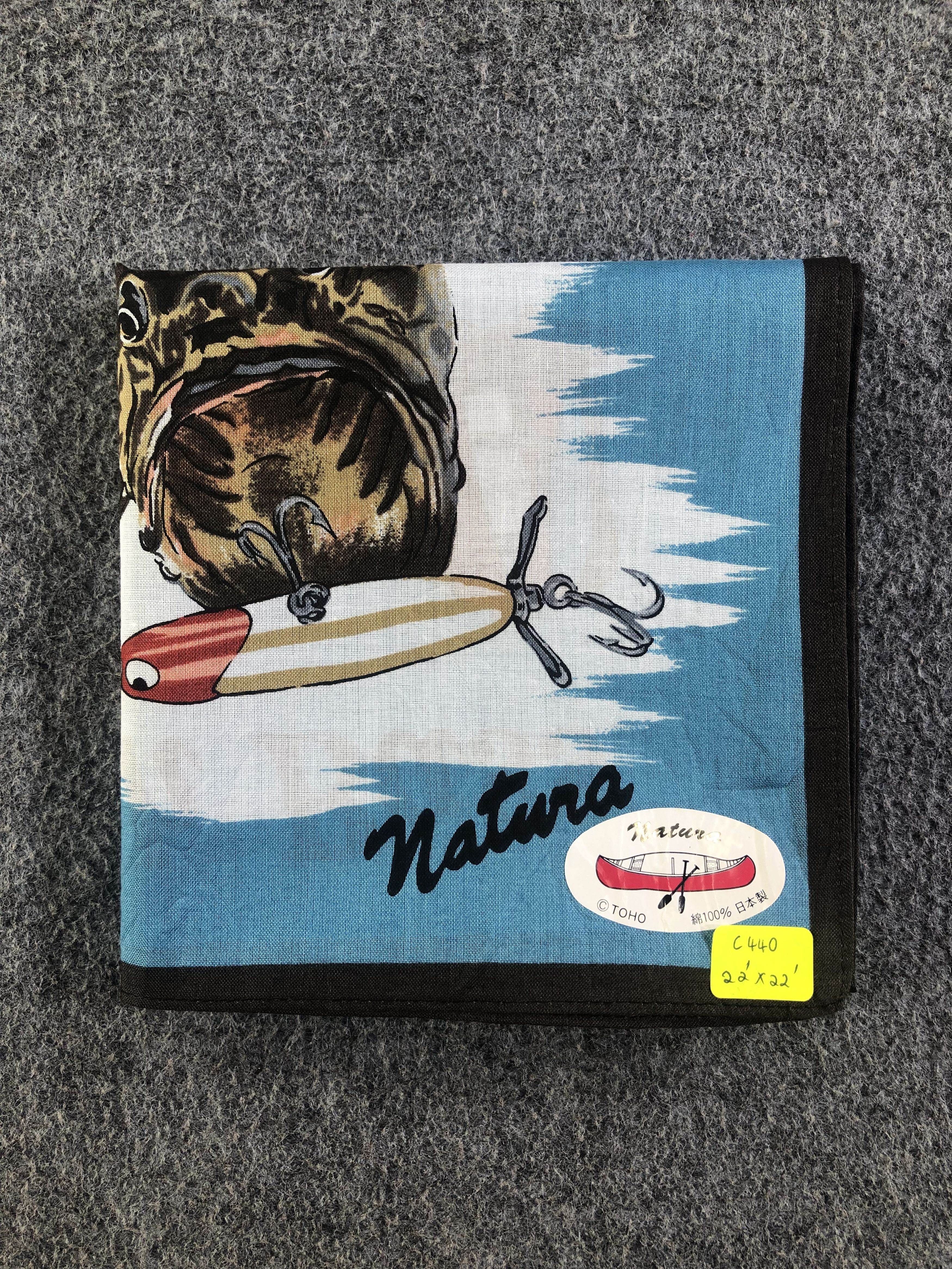 Vintage Natura Fishing Handkerchief / Bandana / Neckerchief C440 Size ONE SIZE - 6 Thumbnail