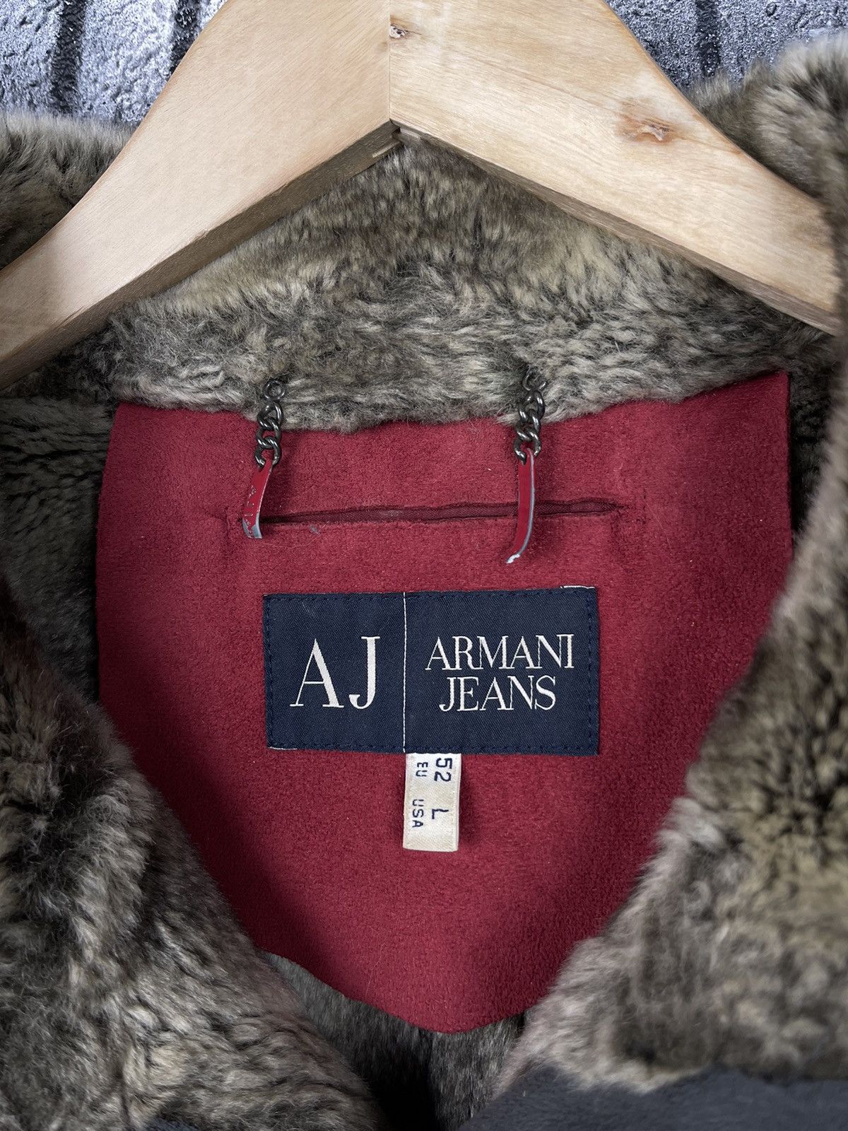 Armani Armani Jeans Vintage Grey Shearling Jacket Men’s Size Large Size US L / EU 52-54 / 3 - 9 Thumbnail
