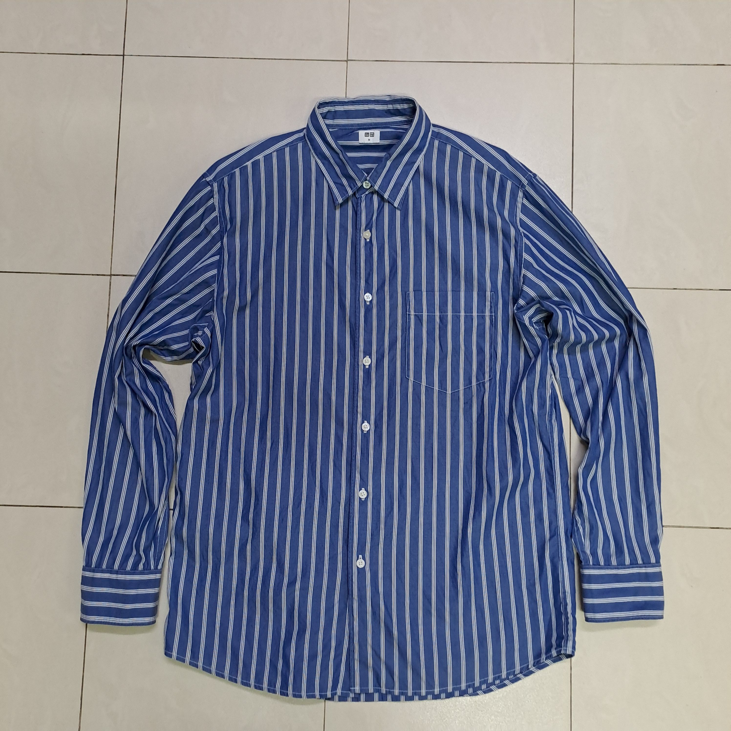 Uniqlo Uniqlo Stripes Button Down Longsleeve Shirt Size US M / EU 48-50 / 2 - 2 Thumbnail