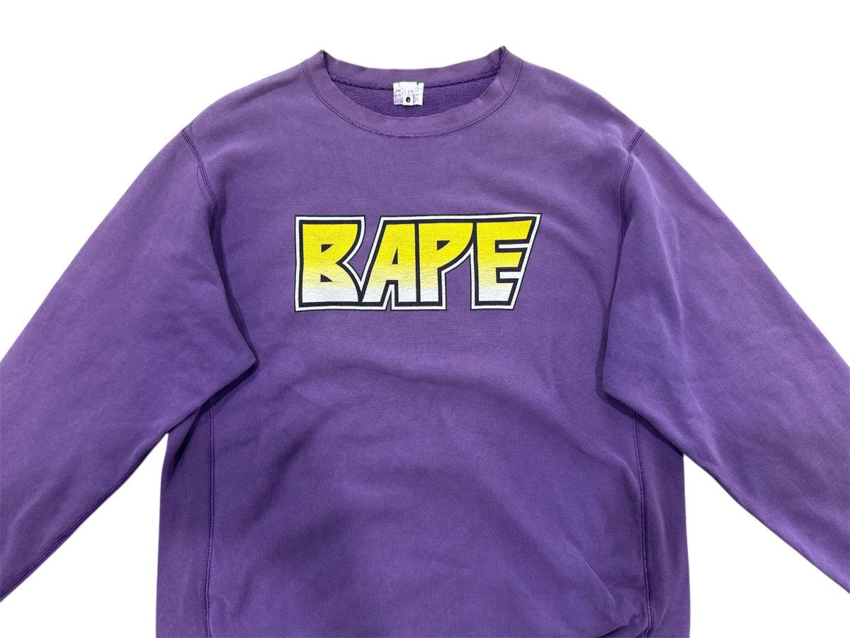 Bape Vintage Distress Purple Faded A Bathing Ape Size US L / EU 52-54 / 3 - 2 Thumbnail